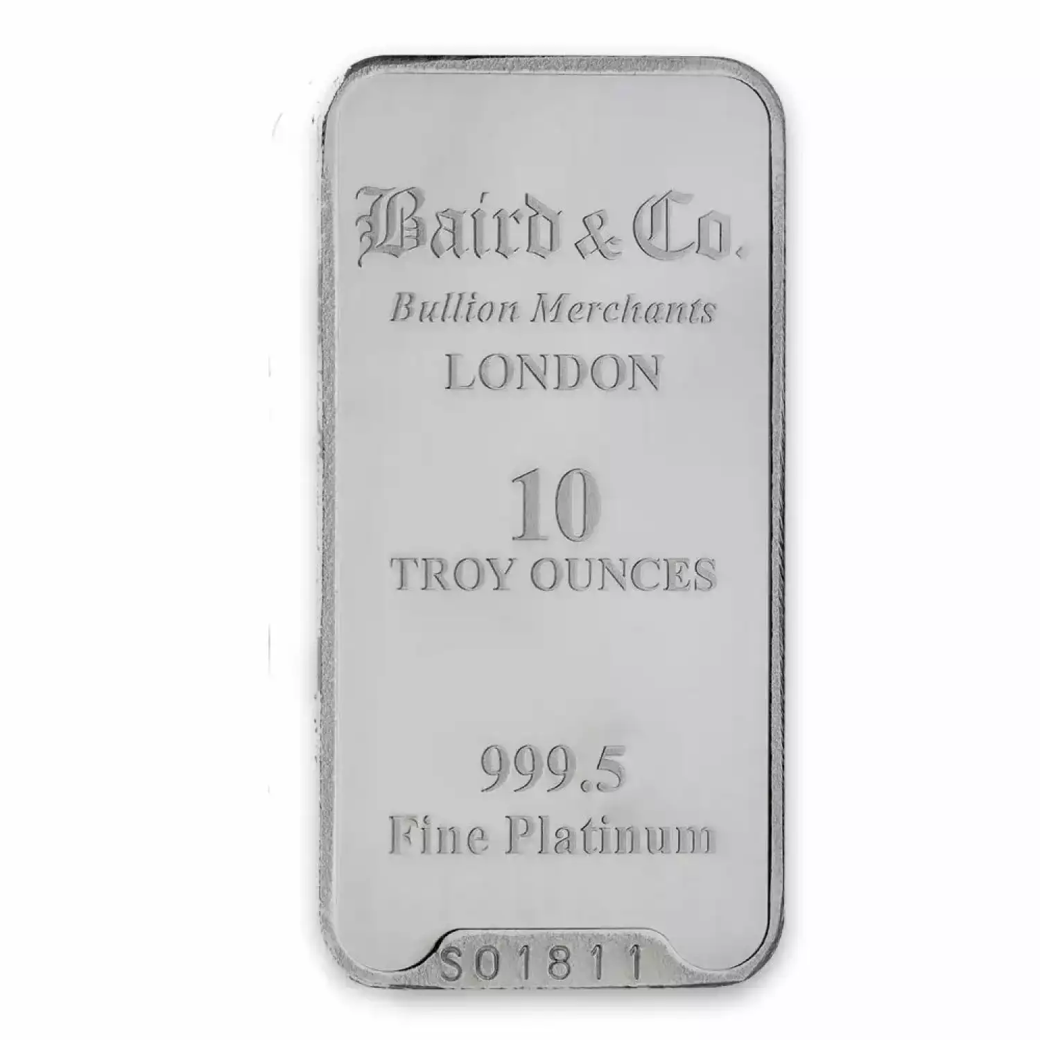 10oz Baird & Co Platinum Minted Bar (2)