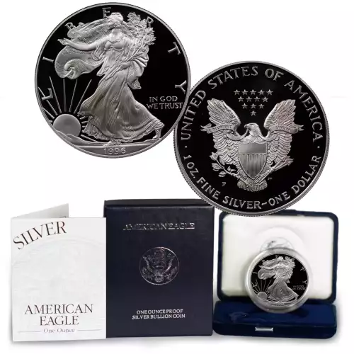 1996 1oz Silver Eagle  Proof - with Original Govt Packaging 