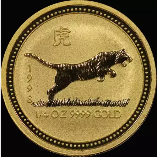 1998 1/4oz  Australian Perth Mint Gold Lunar: Year of the Tiger (2)