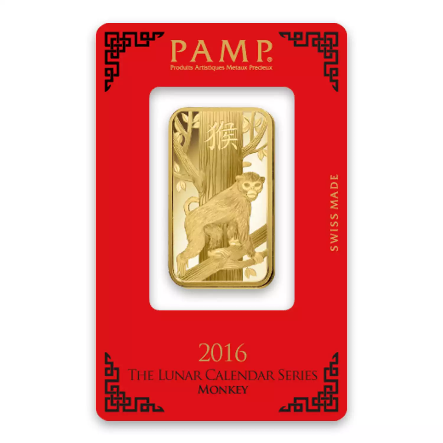 1oz PAMP Gold Bar - Lunar Monkey (3)