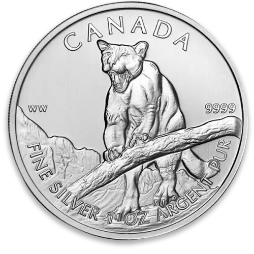 2012 1oz Canadian Silver Wildlife Series - Cougar (2)