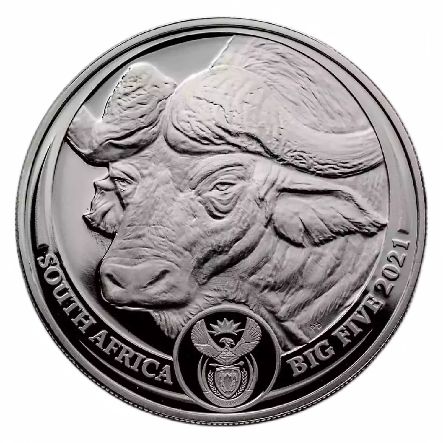 2021 South Africa 2-Coin Silver Big Five Buffalo Proof Set (w/Box & COA) (4)