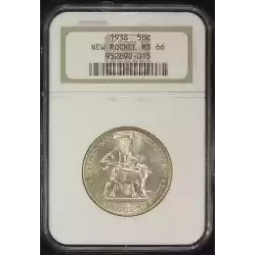 Classic Commemorative Silver--- New Rochelle, New York, 250th Anniversary 1938 -Silver- 0.5 Dollar (3)