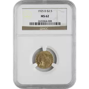 Indian $2.5 (1908 - 1929) - NGC - MS62