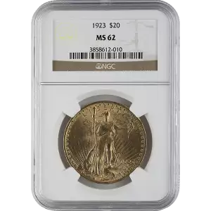 St. Gaudens $20 (1907 – 1933) - NGC - MS62