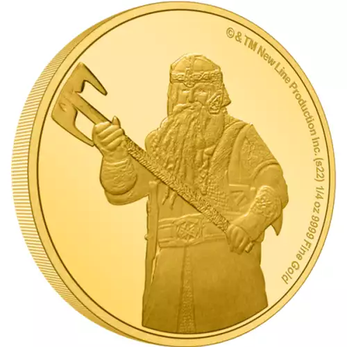 THE LORD OF THE RINGS - 2022 1/4oz Gimli Gold Coin (2)