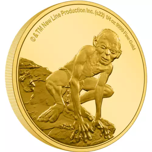 THE LORD OF THE RINGS - 2022 1/4oz Gollum Gold Coin (3)